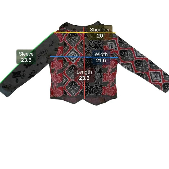 Coldwater Creek Button-Up Floral Pattern Collared Long Sleeve Cardigan -  Large - Picture 5 of 5